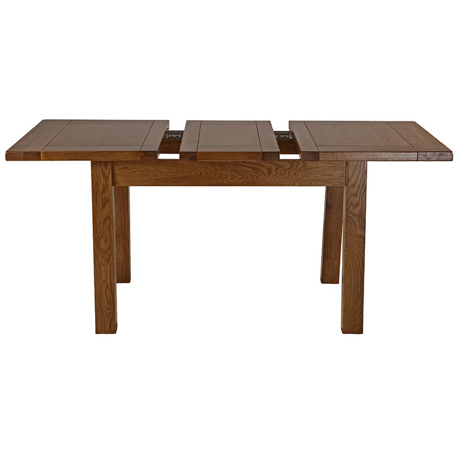 Sherwood Dark Solid Oak 1.2m -1.6m Extending Dining Table